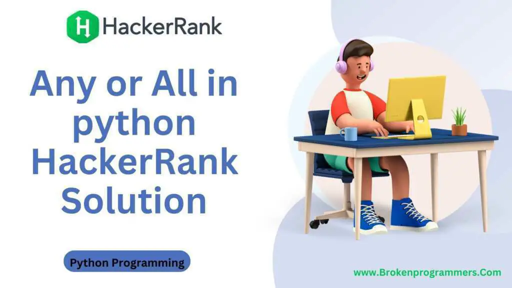 Any or All in python HackerRank Solution