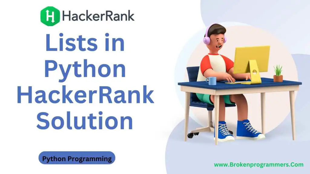 Lists in Python HackerRank Solution